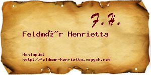 Feldmár Henrietta névjegykártya